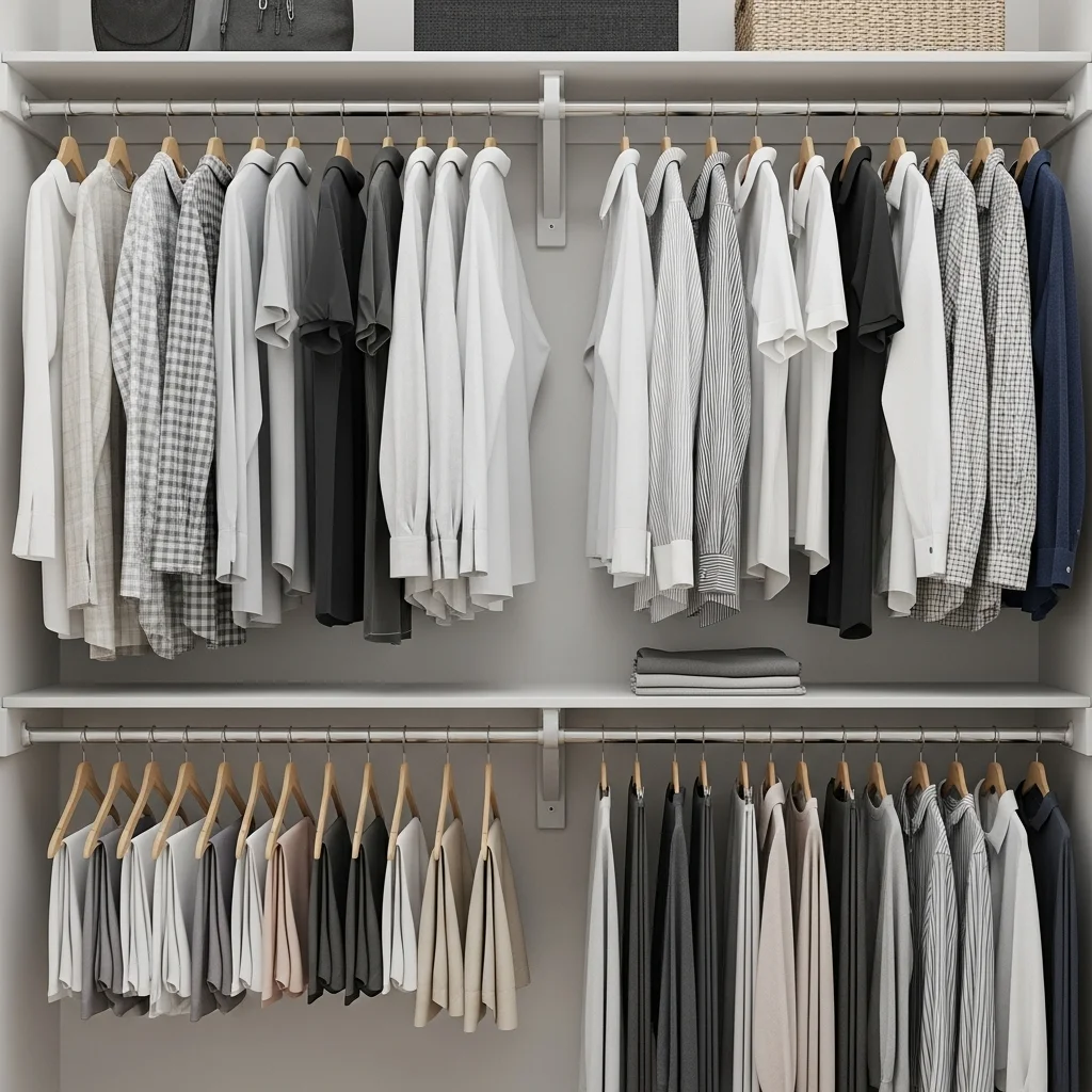 Add Double-Rod Hanging Sections