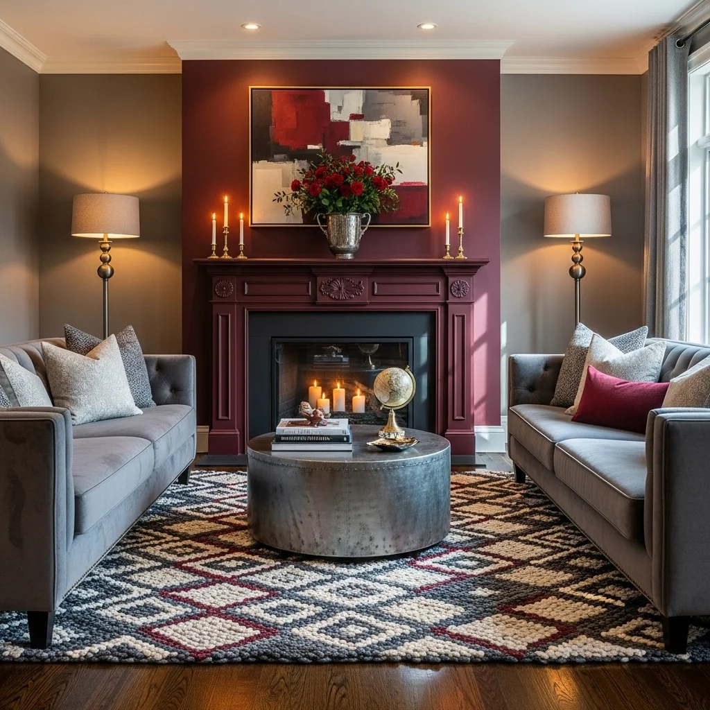 Add Drama with Deep Burgundy