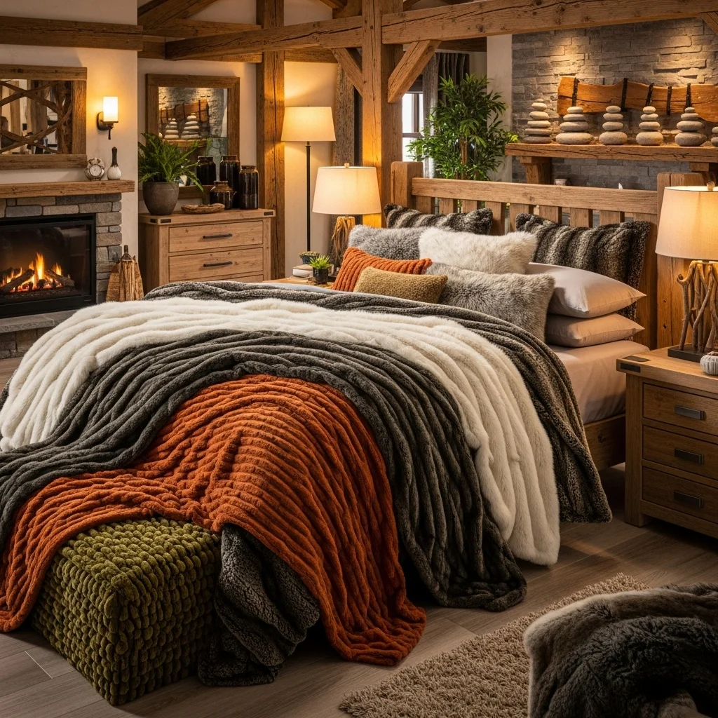 Add Faux Fur Throws and Plush Textures
