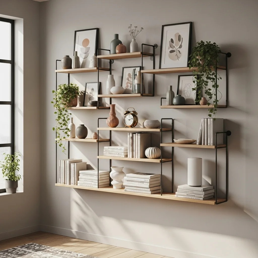  Add Floating Shelves for Function and Style