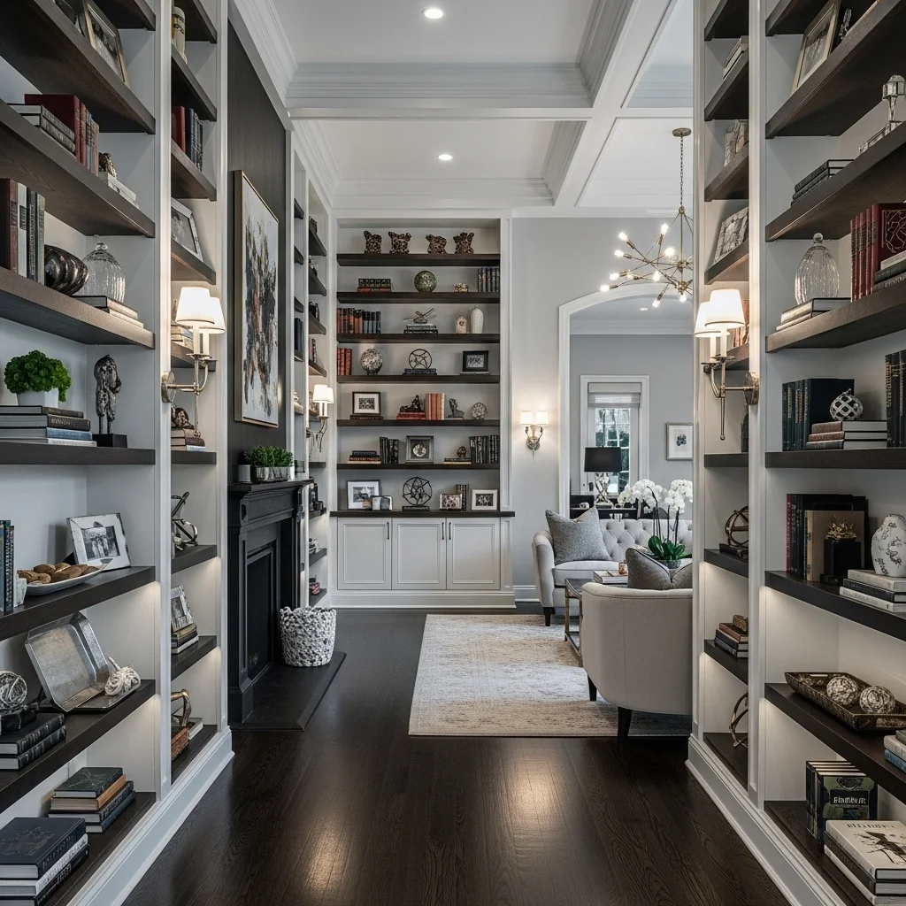 Add Floor-to-Ceiling Built-Ins for a Dramatic Look