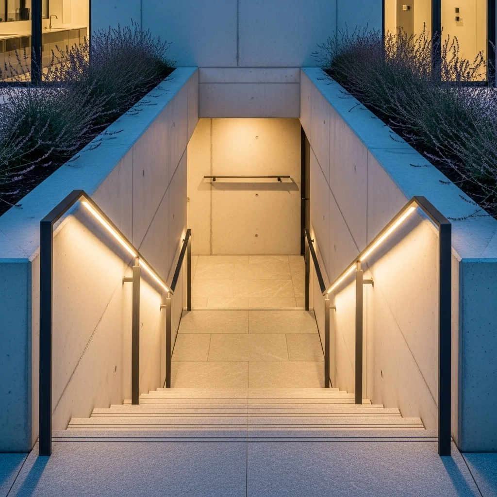 Add Handrails With LED Underlighting