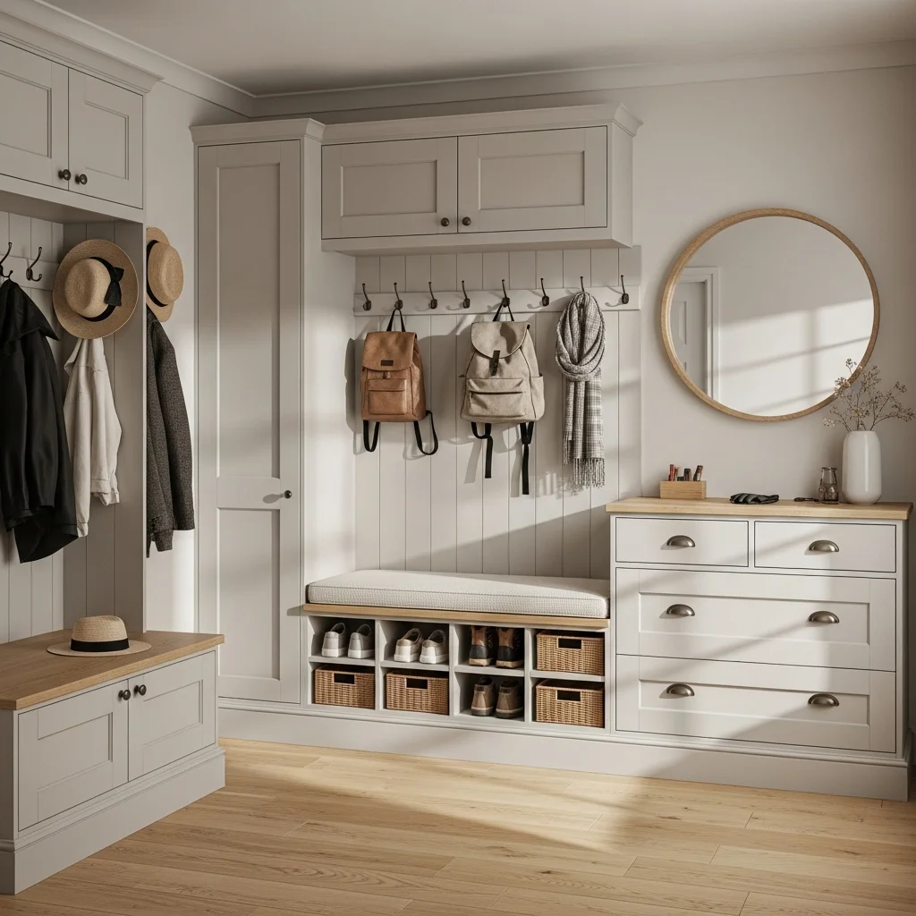 Add IKEA HAVSTA Cabinets for a Built-In Mudroom Look