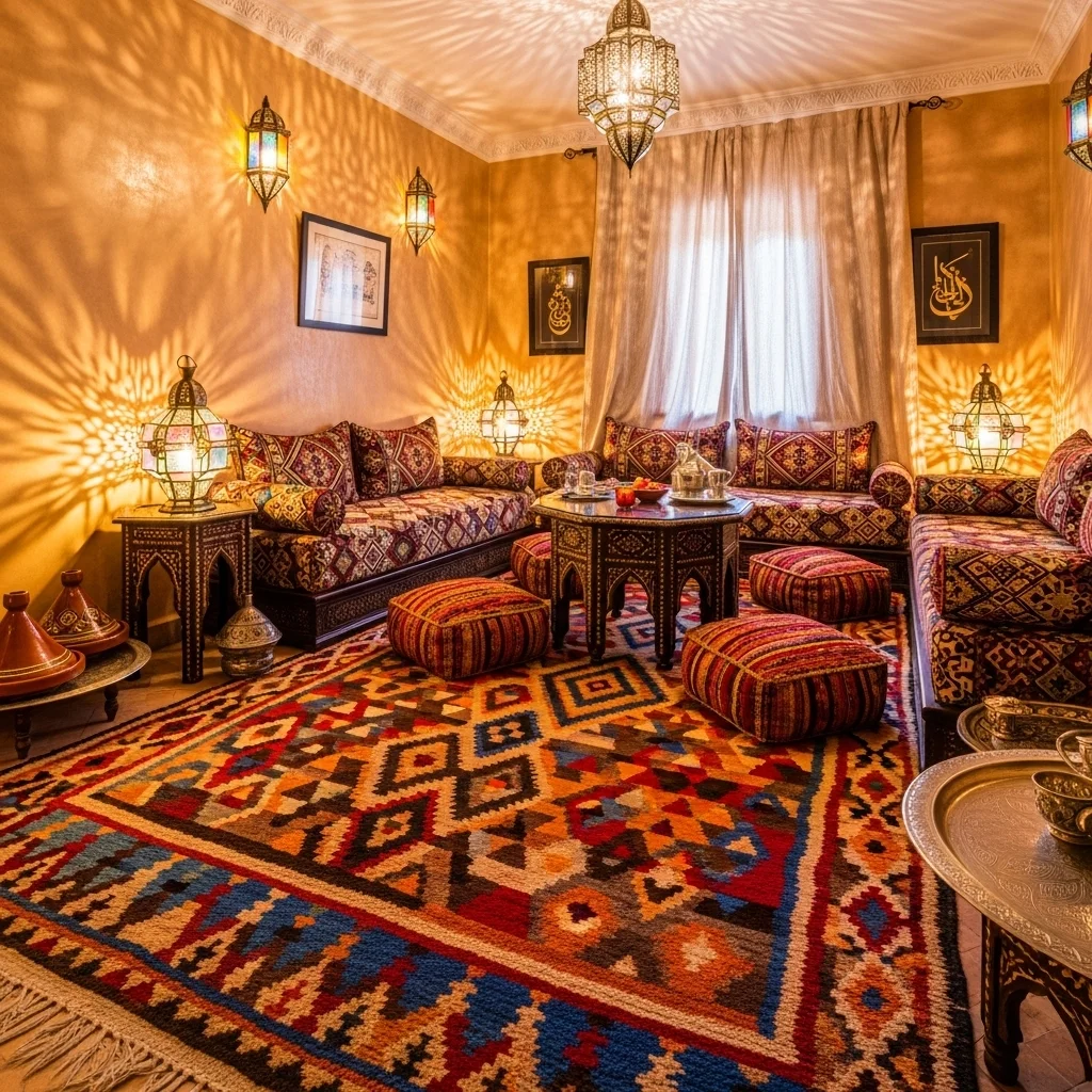 Add Intricate Moroccan Rugs