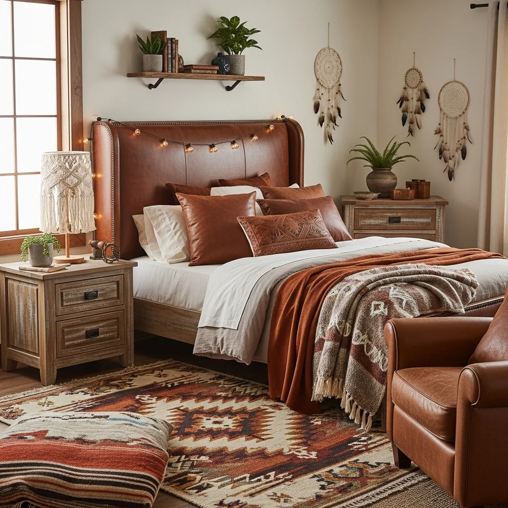 Add Leather Accents for Western Warmth
