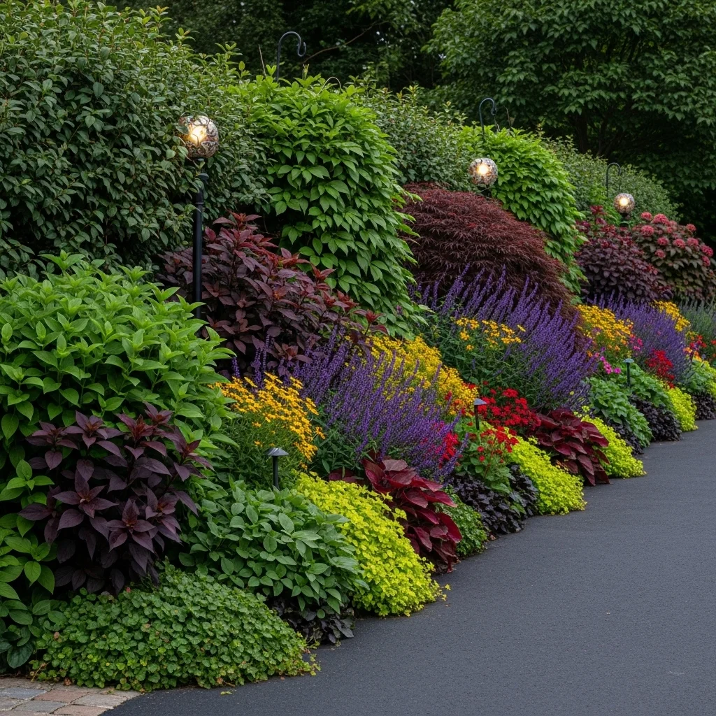 Add Lush Border Gardens Along the Driveway