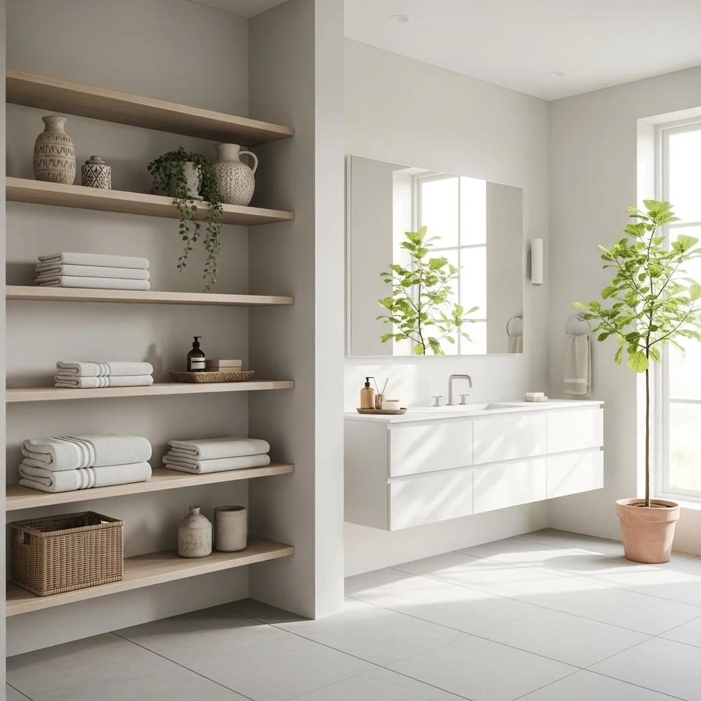 Add Open Shelving for Airy Storage