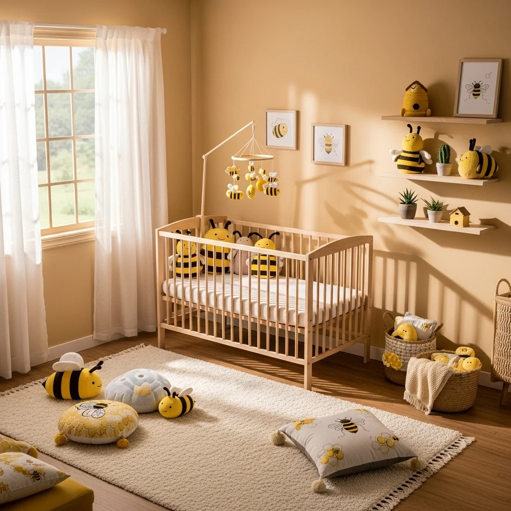 Add Plush Bee Toys and Soft Decor