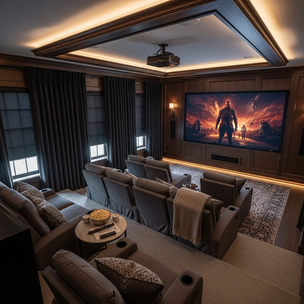 Add Soundproof Curtains or Blackout Drapes