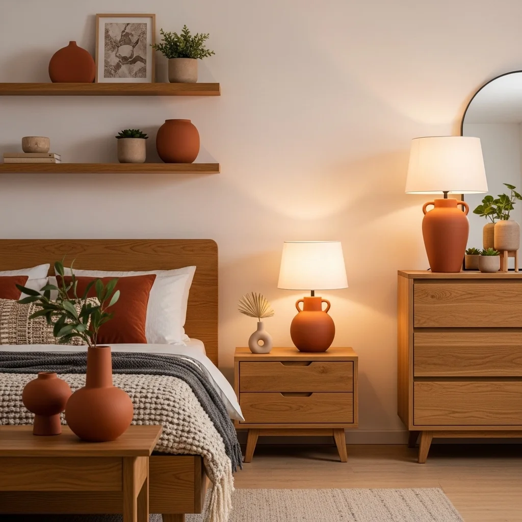 Add Terracotta Ceramic Lamps or Décor