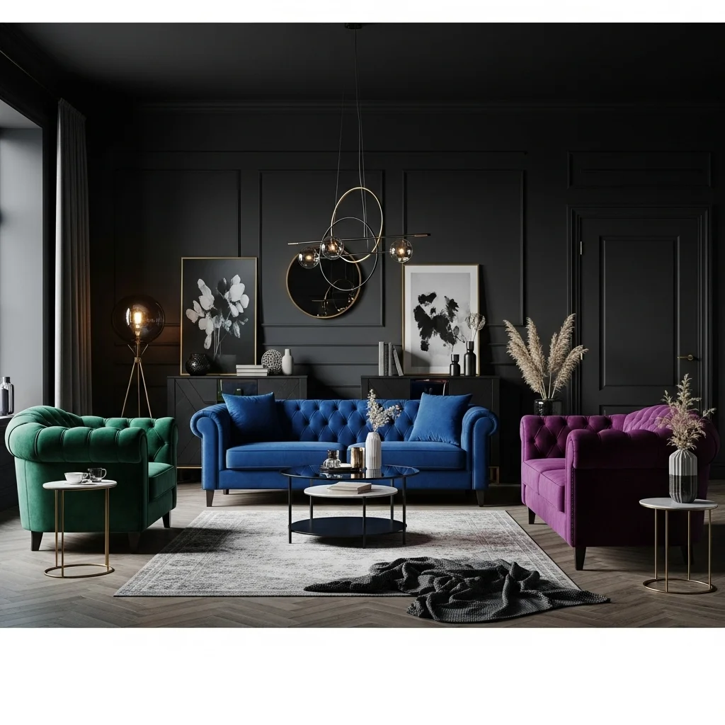 Add Velvet Furniture for Luxe Drama