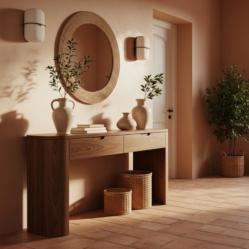  Add Wooden Furniture in Warm, Medium Tones