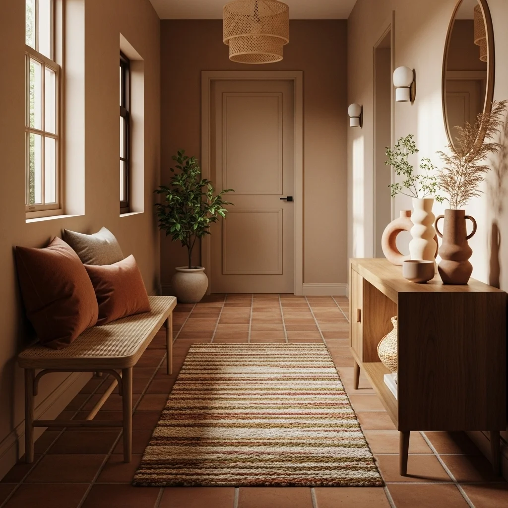  Add a Bench With Terracotta Cushions