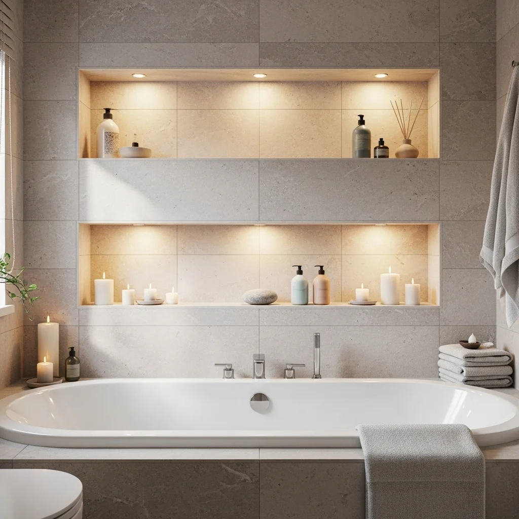 Add a Built-In Alcove Above the Bathtub