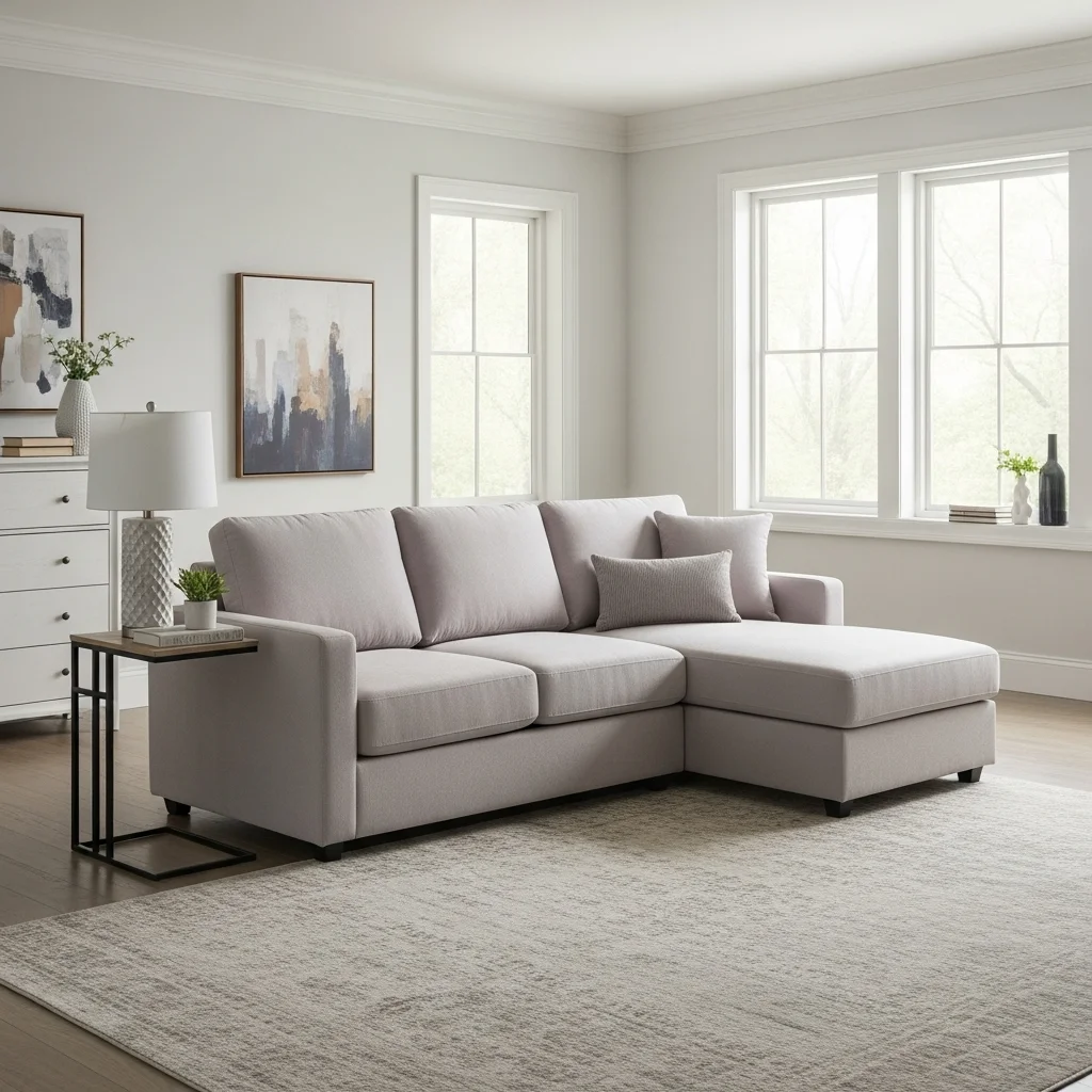 Add a Compact Sectional for Spacious Bedrooms