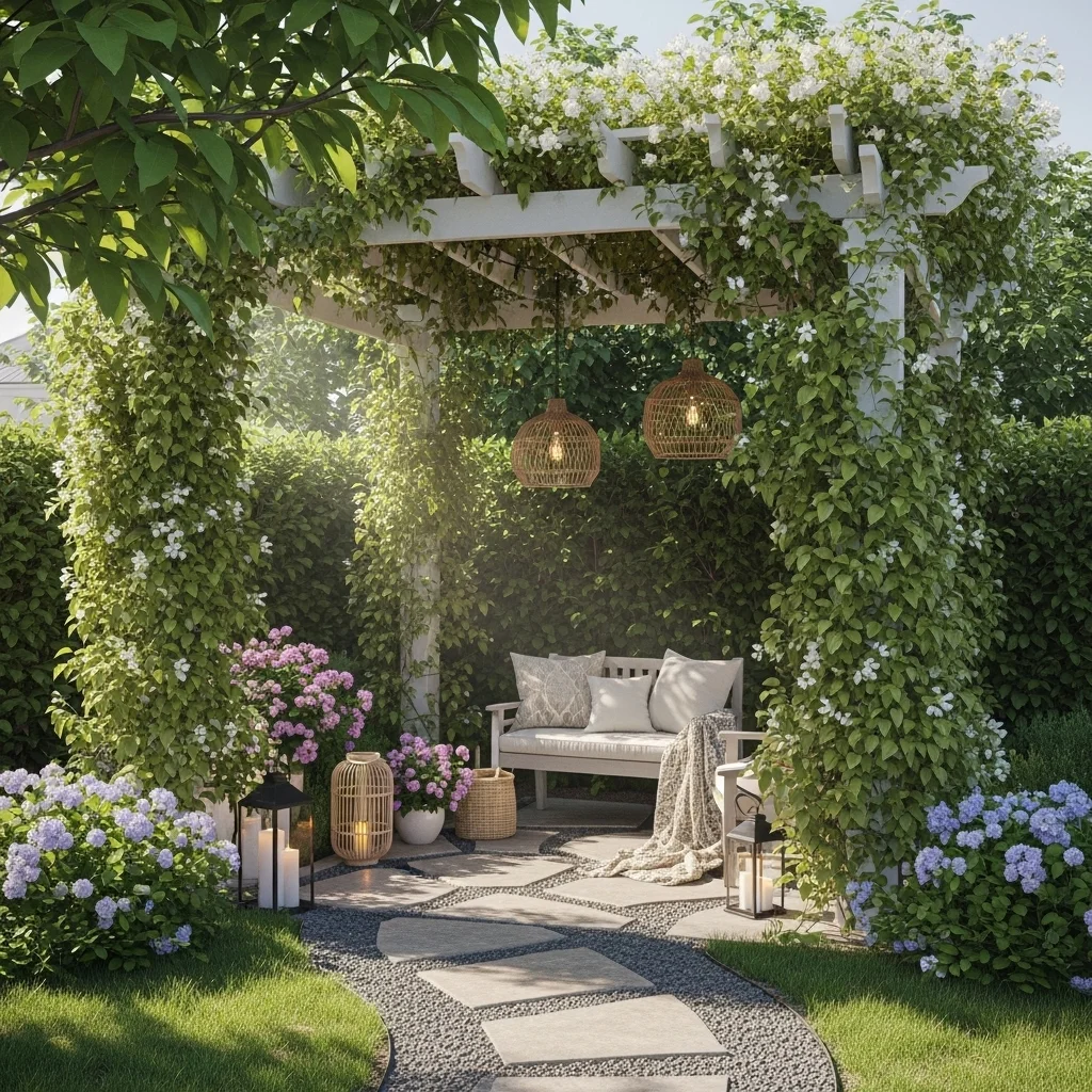 Add a Corner Pergola