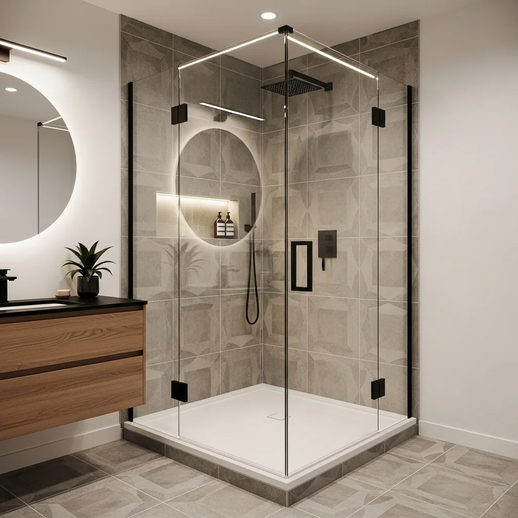 Add a Corner Shower Layout