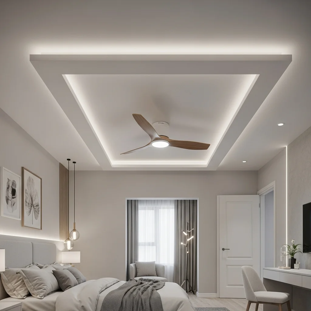 Add a False Ceiling with Built-In Fan Mount