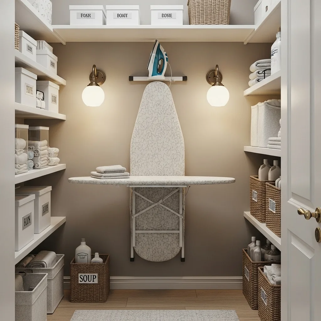 Add a Fold-Down Ironing Board