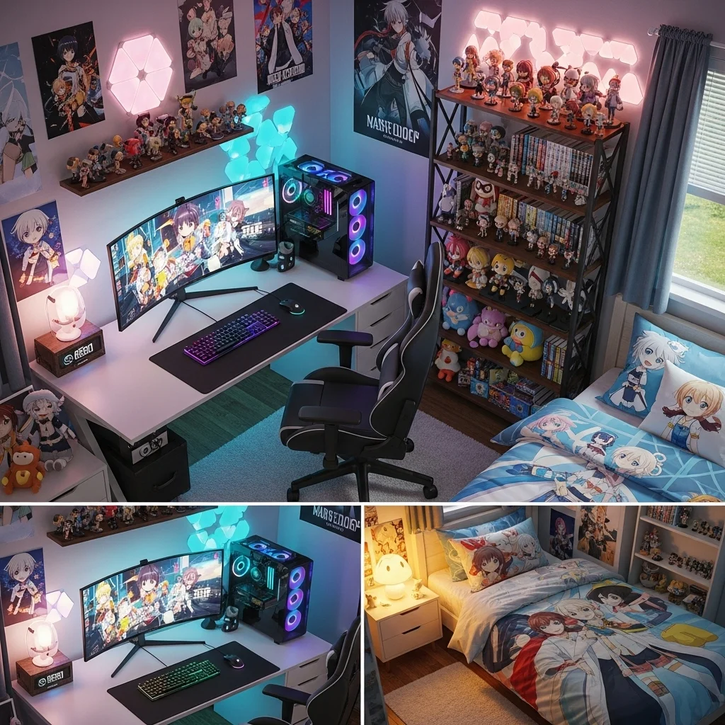 Add a Gaming Setup With Anime Elements