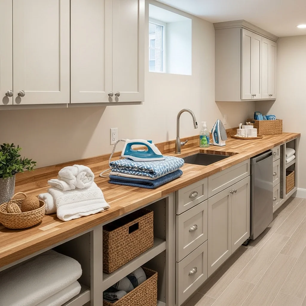 Add a Long Countertop for Folding
