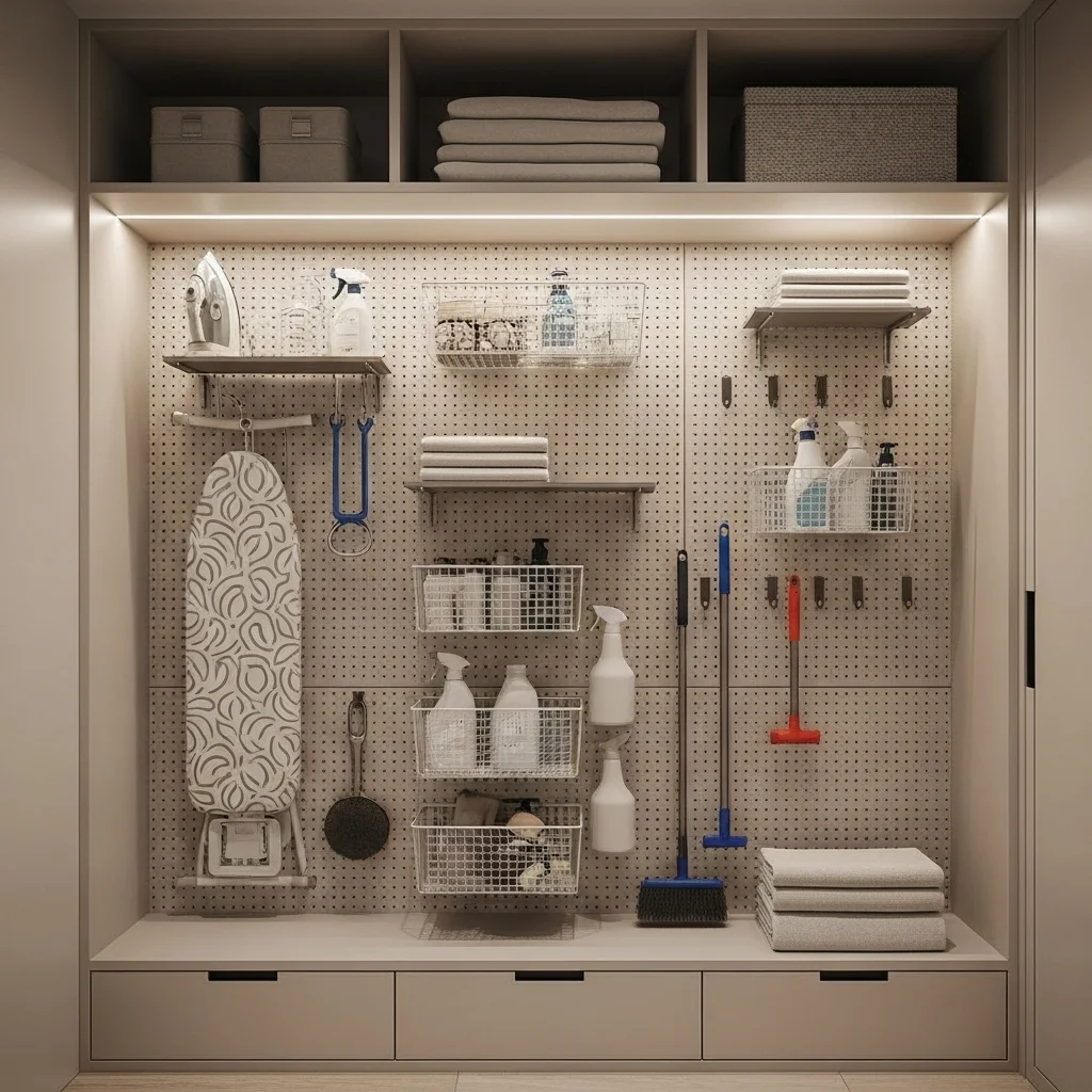 Add a Pegboard Wall for Customizable Organization