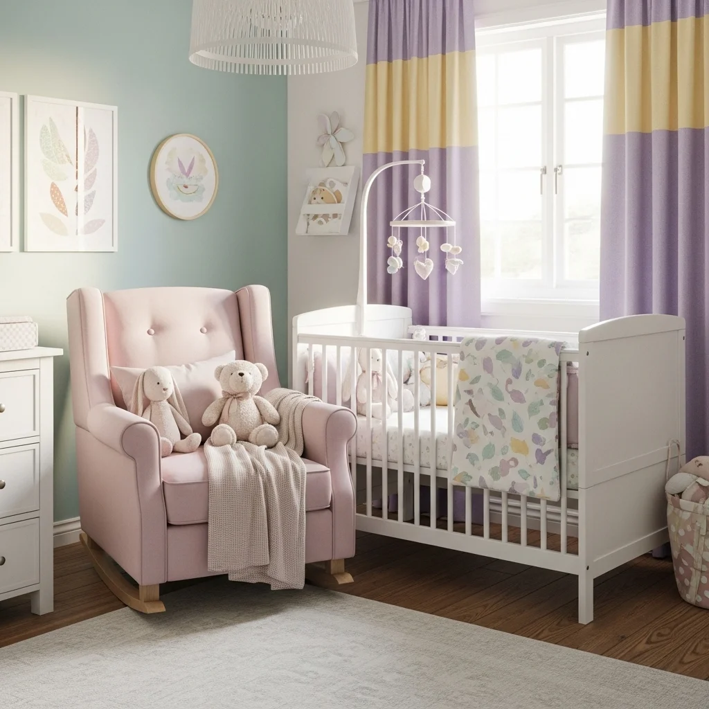 Add a Pink Rocking Chair or Nursing Chair