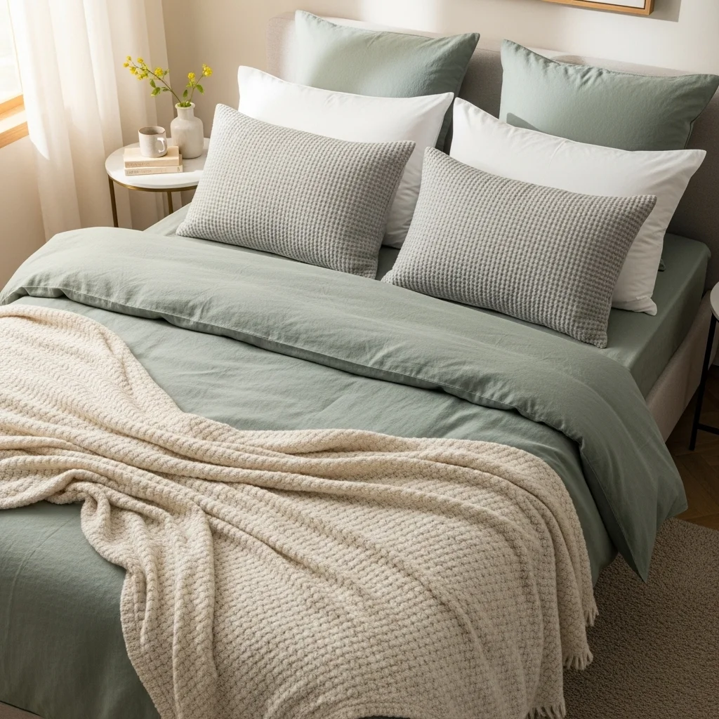  Add a Plush Throw at the Foot of the Bed