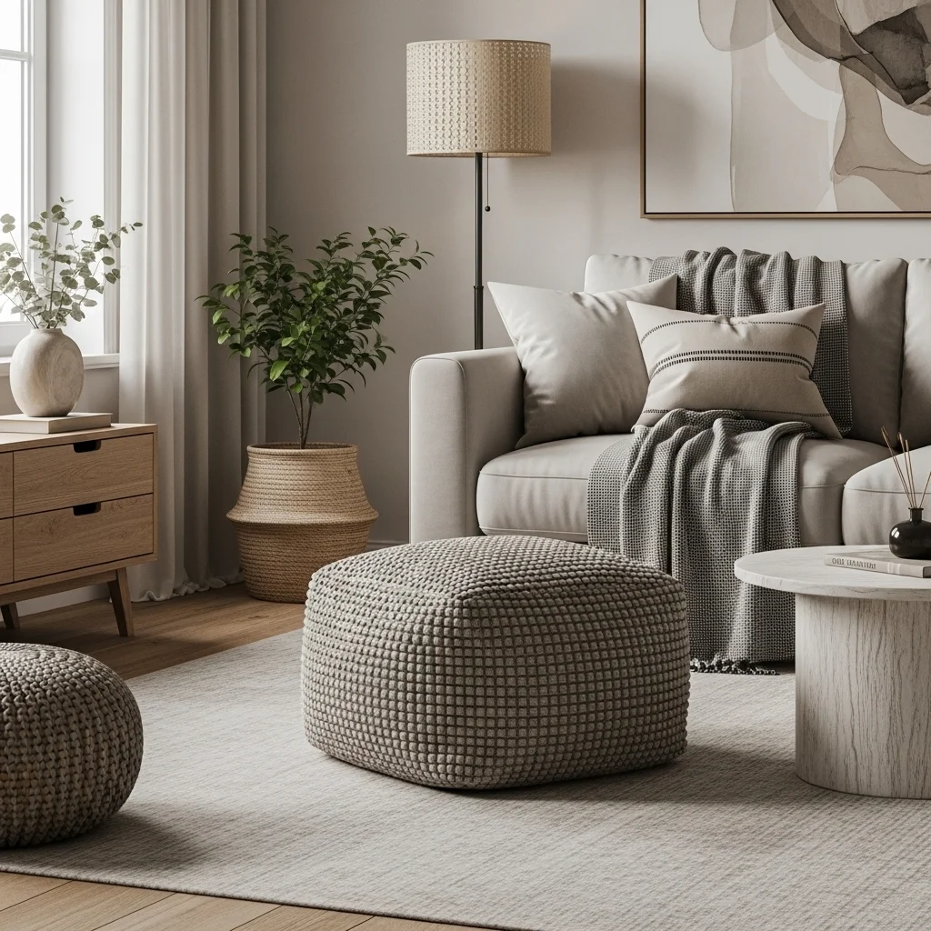 Add a Pouf or Ottoman