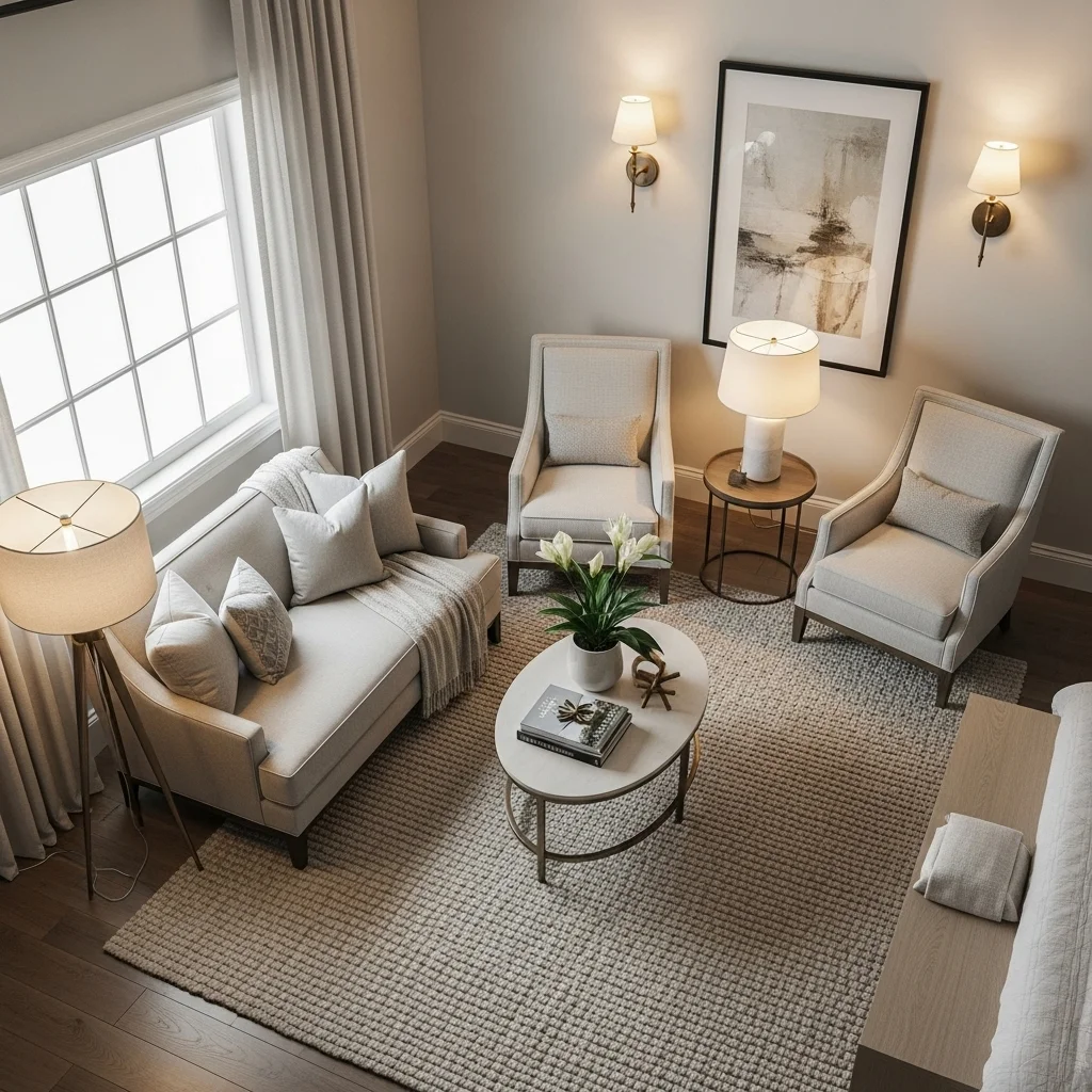  Add a Rug to Define the Space