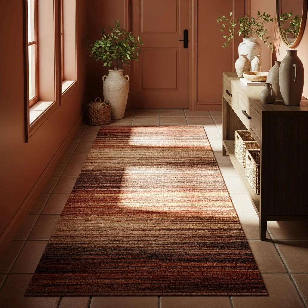Add a Runner Rug in Warm Earth Tones