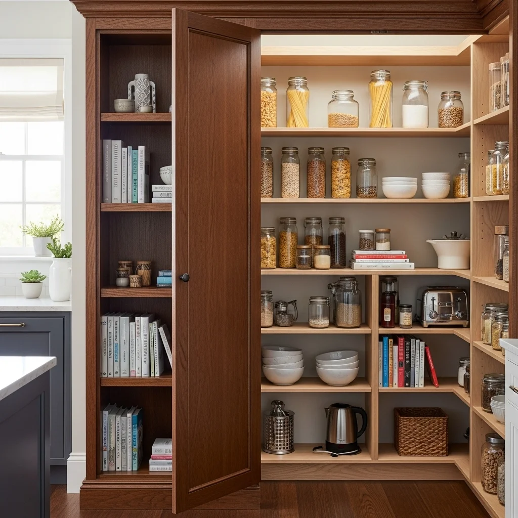 Add a Secret Pantry Behind a Bookshelf