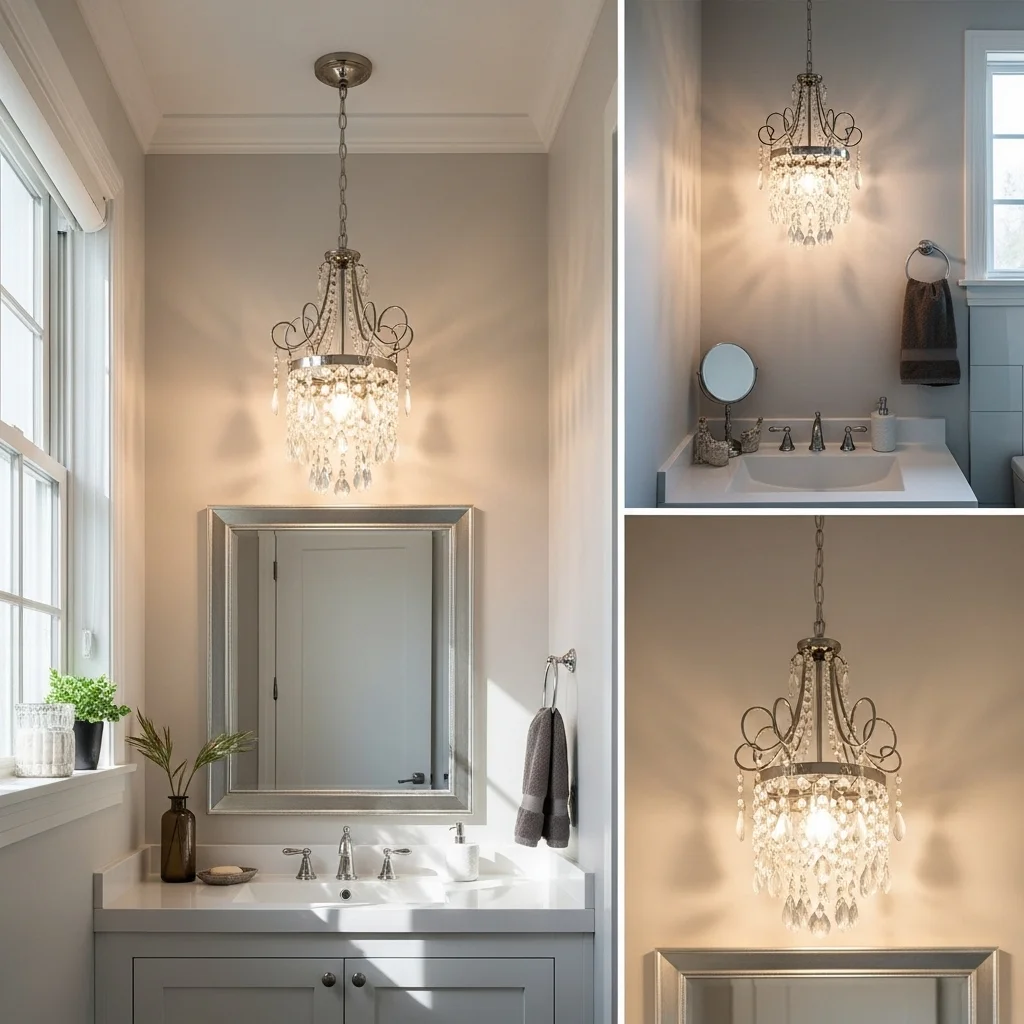 Add a Small Chandelier or Pendant Light