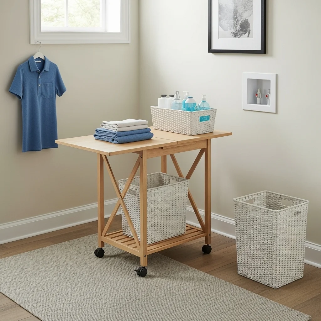 Add a Small Folding Table or Cart