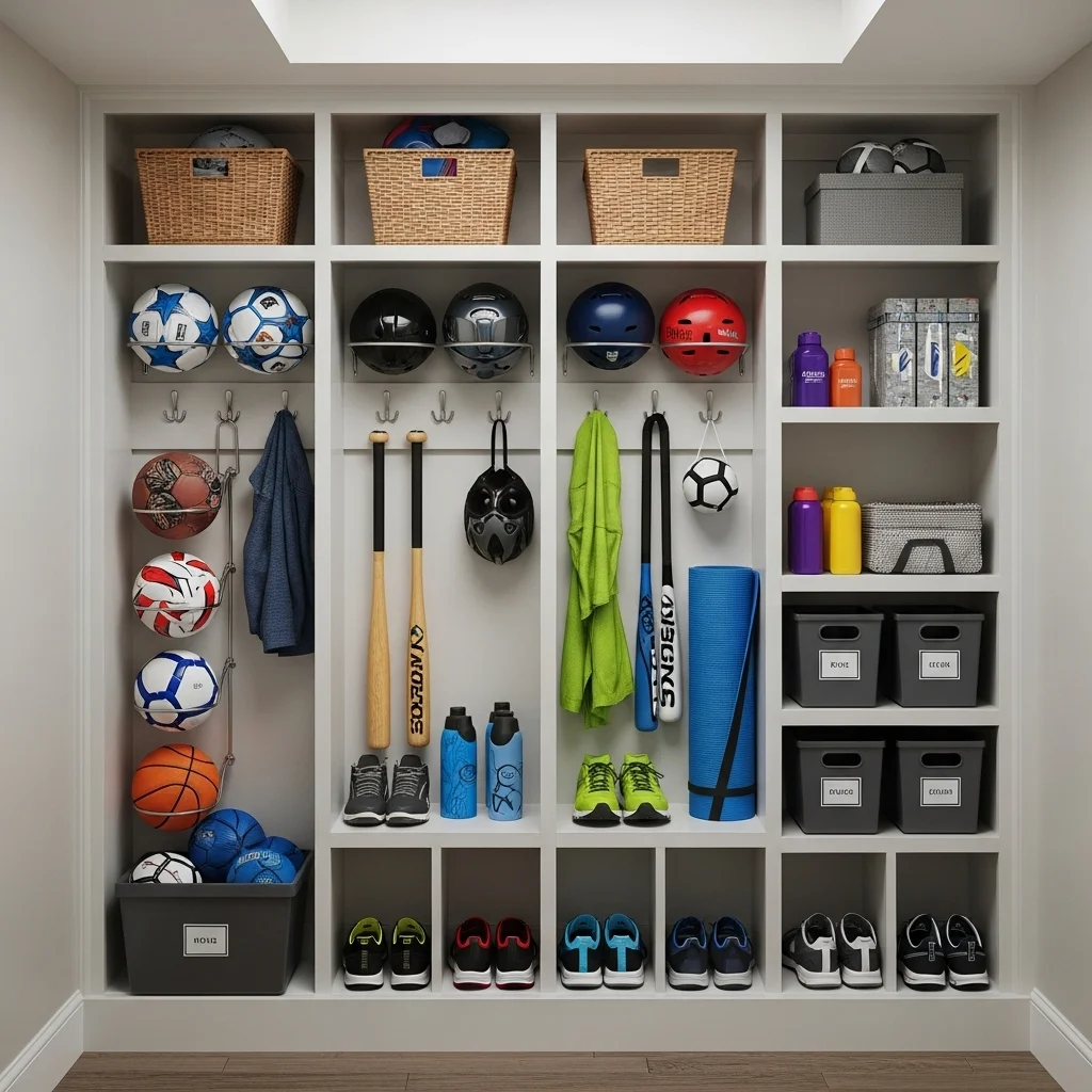 . Add a Sports Equipment Closet