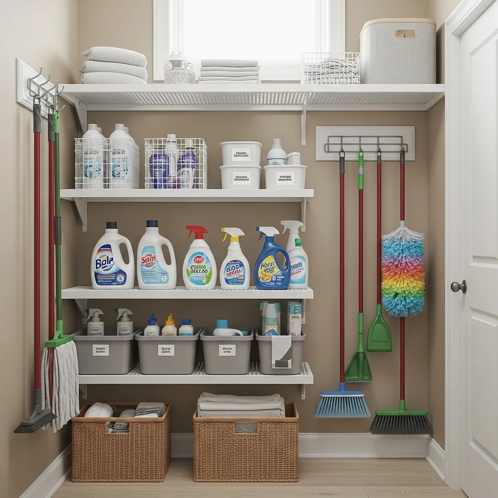 Add a Utility Closet for Cleaning Supplies