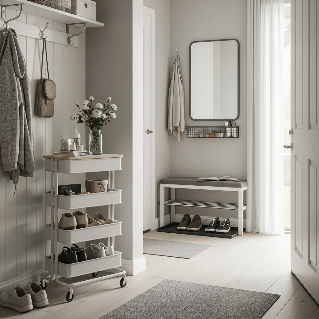 Add the IKEA NISSAFORS Cart for Mobile Mudroom Storage
