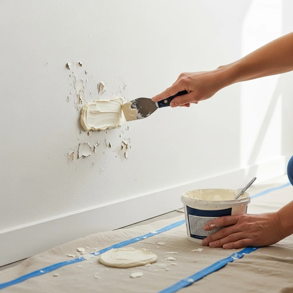 Apply Lightweight Spackle or Wall Filler