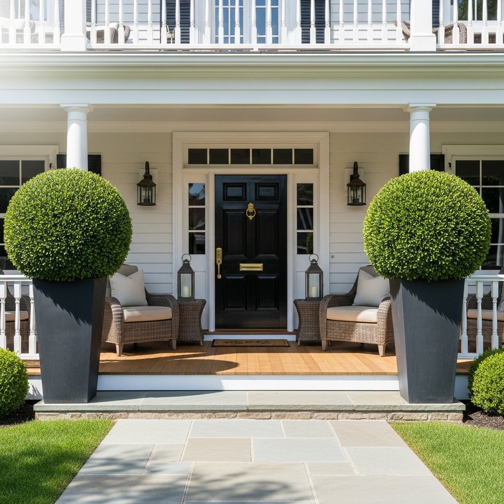  Faux Boxwood Topiaries