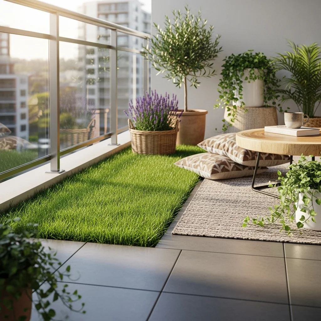  Balcony Floor Tile Grass Patch