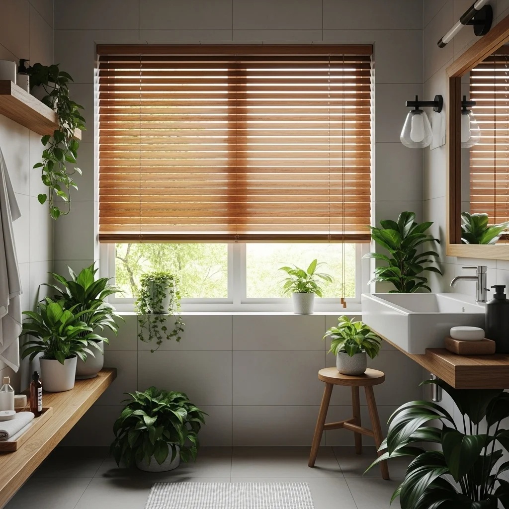  Bamboo-Style Waterproof Blinds