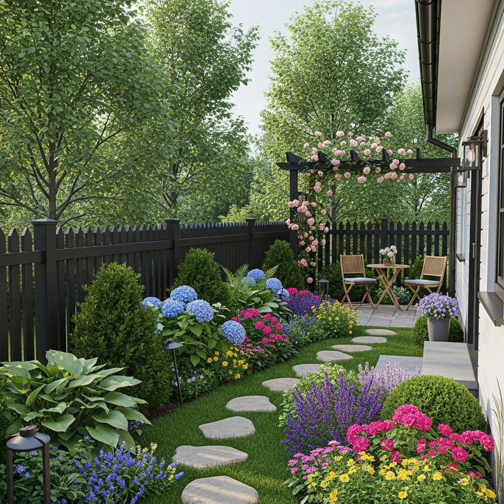 Black Picket Fence for a Modern Cottage Look