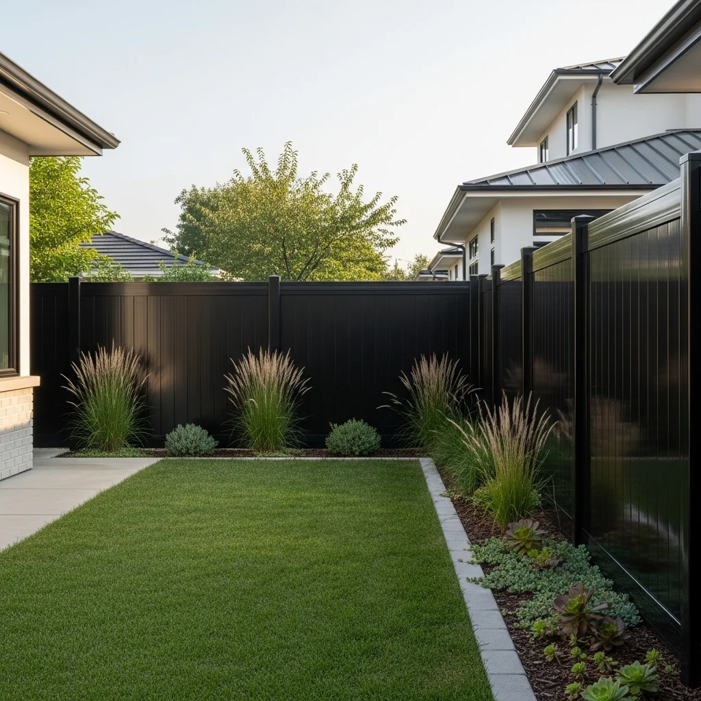 Black Vinyl Fence for Low Maintenance