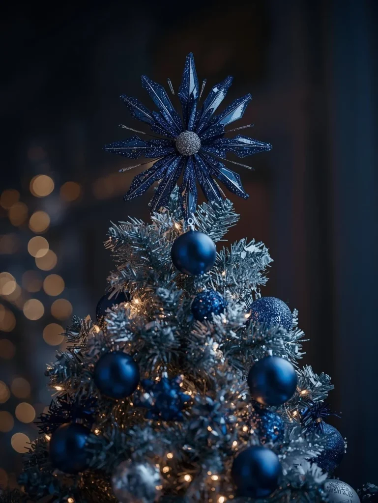 Blue Christmas Tree Topper