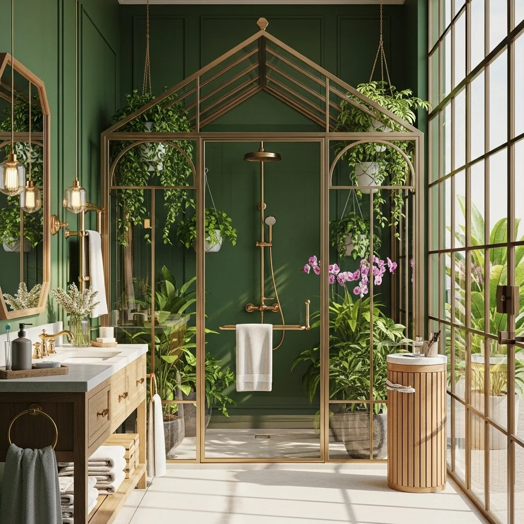 Botanical Greenhouse Glass Enclosure