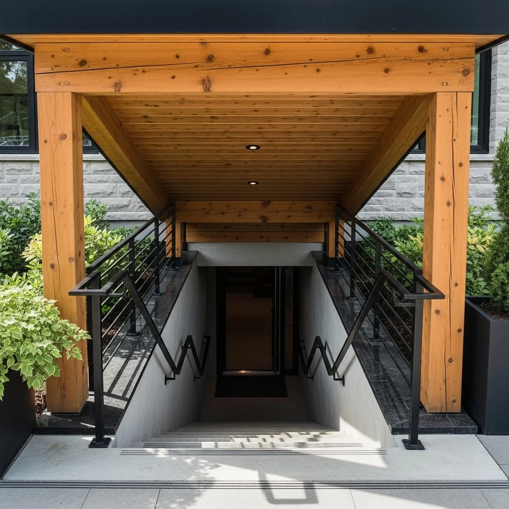 Build a Covered Stairwell With Wood or Metal Framing