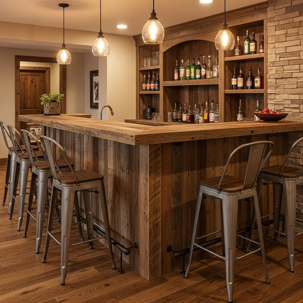  Build a Rustic Wood Bar Top
