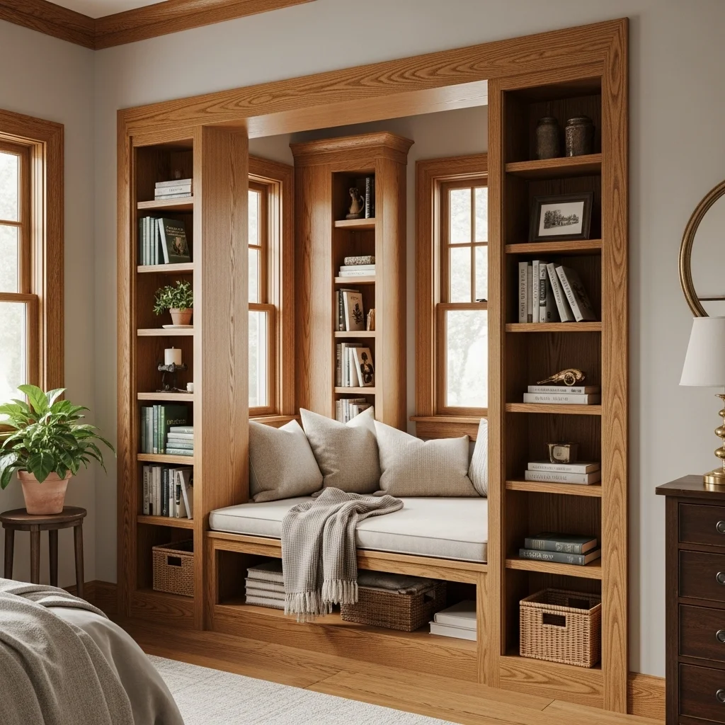 Built-In Bookshelf Alcove Haven