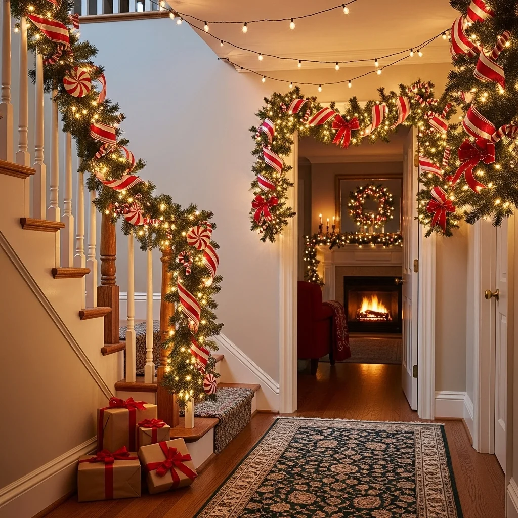 Candy Cane Inspired Garland