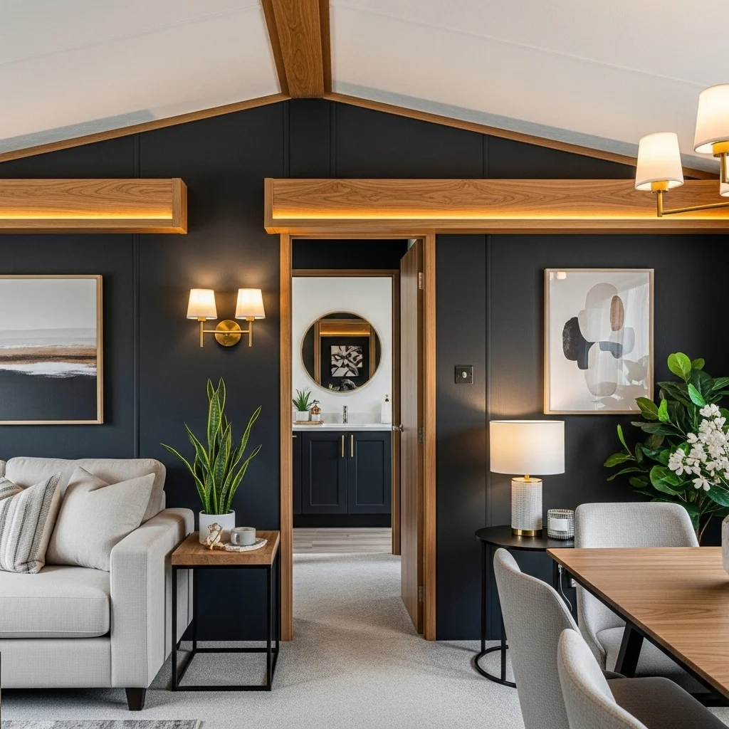  Charcoal and Wood Trim Combo for Warm Modern Style